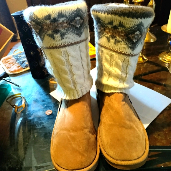 Muk Luks sweater boots